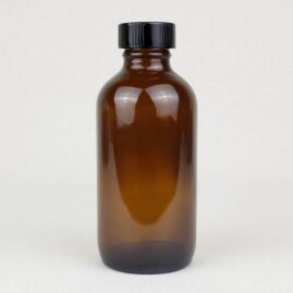 4 fl oz Amber Glass Bottle & Cap