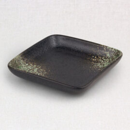 Smudging Plate - Black and Green Glaze